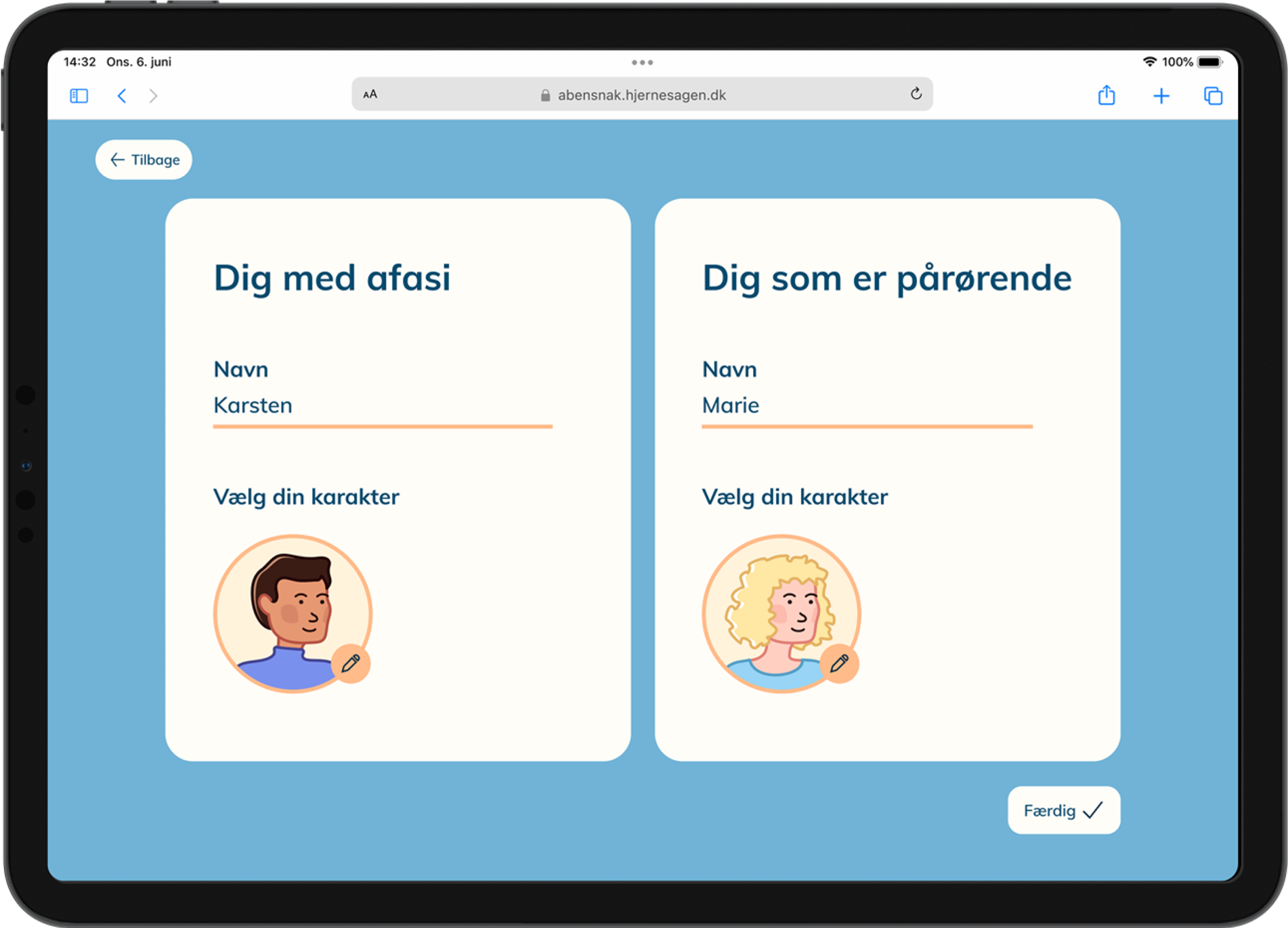 Opret profil
